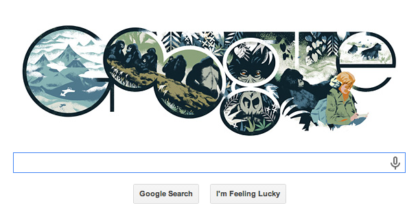 Dian Fossey Google Doodle